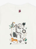 Body t-shirt cru com padrões de animais e selva bebé menino CAKILLIAN / 22E1BG91BOD001