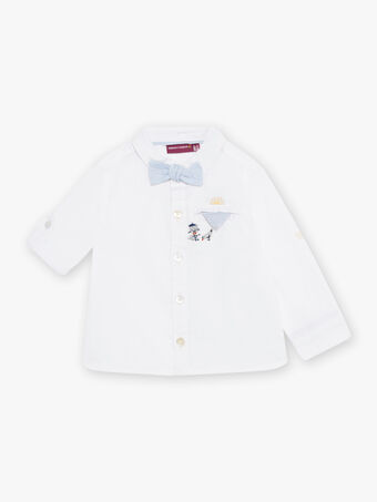 Camisa de cerimónia branca com laço bebé menino CYBEAR / 22E1BG11CHM000
