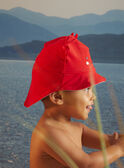 Chapéu de banho anti-UV vermelho reversível com animação pinças 3D KISCOTT / 24E4BGG1CHAF524
