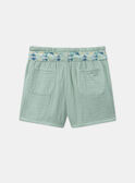 Shorts com Cinto Estampado Turquesa KAURSULE / 24E1BFR1SHO204