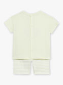 Pijama verde-pálido com animação de cabeça de panda e estampado às riscas FEFANTIN / 23E5BG31PYJ605