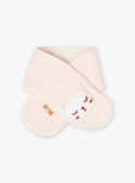 Écharpe rosa com padrão de gato bebé menina BISABINE / 21H4BFE2ECHD327