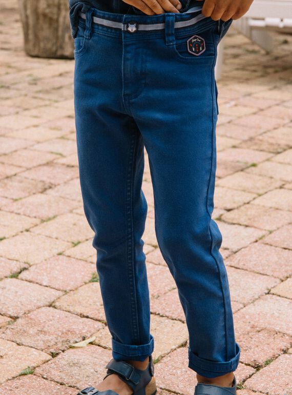 Calças slim em twill azul DABRAGE / 22H3PG51PANC207