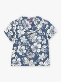 Camisa azul com estampado florido KROCHEBEBE / 24E1BGT1CHM070