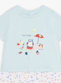 Babygro turquesa bebé menino CEIBRAHIM / 22E5BG52GRE203