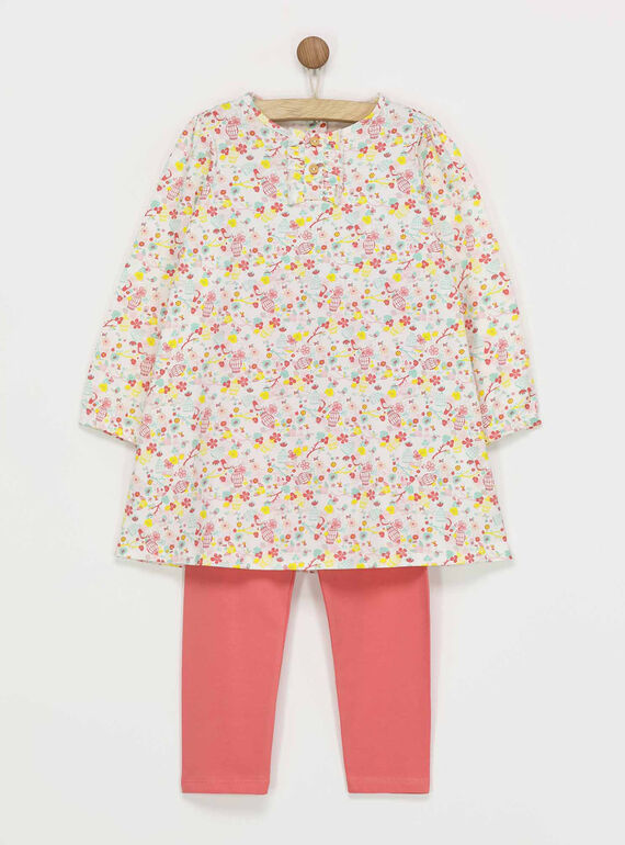 Camisa de noite branco e rosa REJIPETTE / 19E5PF72CHN000
