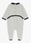 Babygro cinzento e azul-marinho bebé menino VELANCELEX / 20H5BG39GREJ920