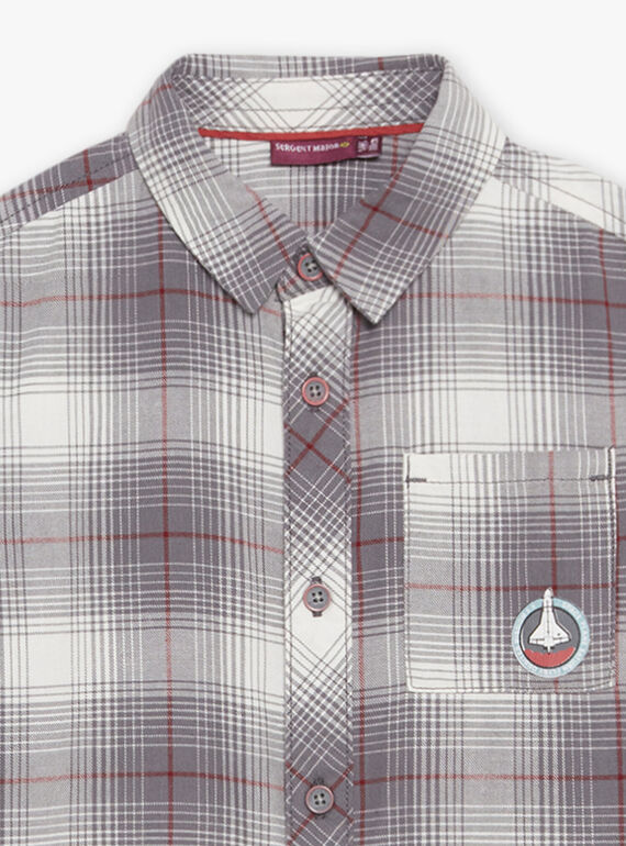 Camisa aos quadrados com estampado foguetão DUCHEMAGE / 22H3PGZ1CHMJ908