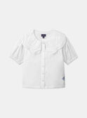 Blusa branco-cru em popelina de algodão LEBLOZETTE / 24H2PFJ1CHE001