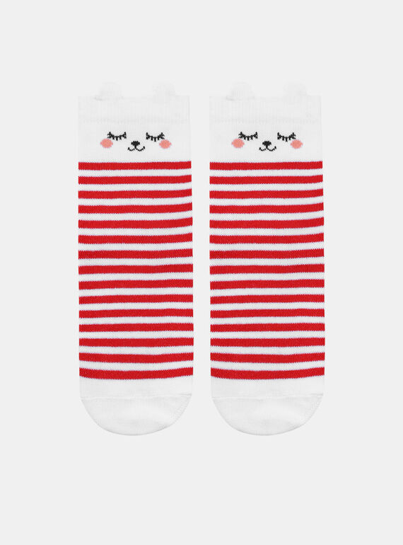Meias jacquard riscas e estampadas com gato  KECATETTE / 24E4PF41SOQ001
