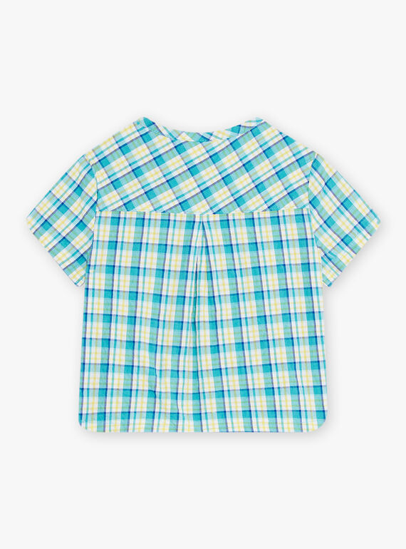 Camisa em seersucker aos quadrados bebé menino CAVAHE / 22E1BGN1CHM209