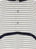 Babygro cinzento e azul-marinho bebé menino VELANCELEX / 20H5BG39GREJ920