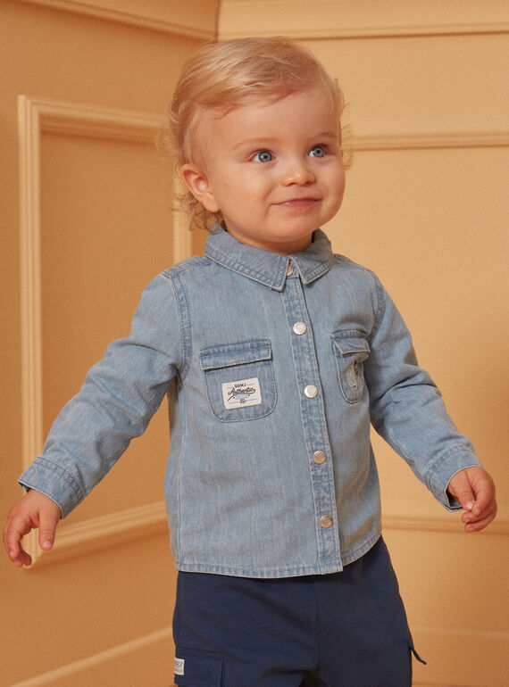 Camisa de ganga azul-clara LADIEGO / 24H1BGJ1CHMP272