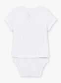 T-shirt-body branca de manga curta LABILLY / 24H1BGI2BOD000