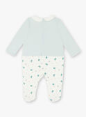 Babygro branco e verde-água bebé menino ZEBRAN / 21E5BG15GRE020