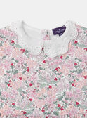 Vestido floral com gola Claudine  LADEDETTE / 24H2PFQ1ROB001