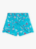 Calções azul-turquesa estampado florido menina CAUSHOETTE 2 / 22E2PFT4SHO202