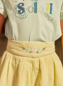 Shorts Amarelo com Bordados Amarelo-Pálido KLISHETTE / 24E2PFR1SHO103