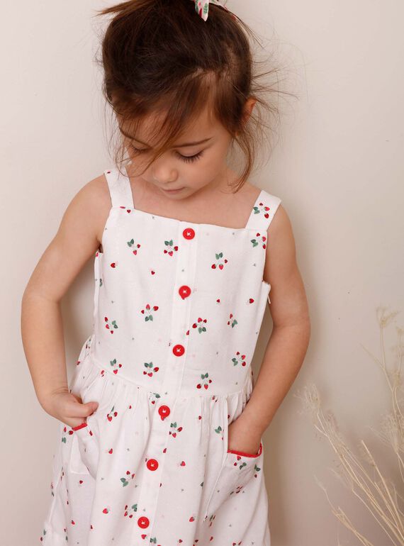 Vestido cru estampado morango ZOLOMETTE / 21E2PFJ1CHS001