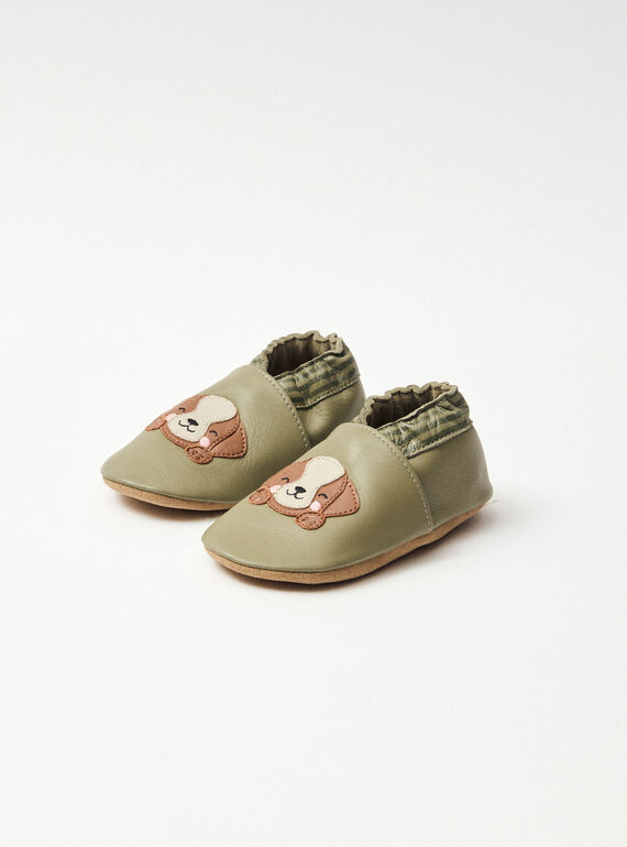 Light beige Leather slipper NAFLAVIAN / 25F10BG31CHC811
