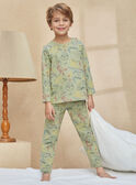 Conjunto pijama caqui em algodão com estampado de dinossauros KUIBIAGE / 24E5PG53PYJ612