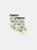 Meias Jacquard Flor Amarelo-Pálido KAULINE / 24E4BFR1SOQ103