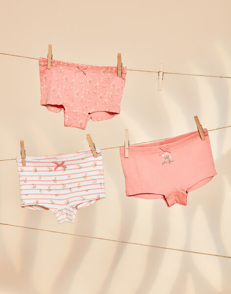 Conjunto de 3 boxers a condizer em algodão biológico FLORIETTE / 23E5PFH1SHYD329
