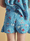 Calções azul-turquesa estampado florido menina CAUSHOETTE 2 / 22E2PFT4SHO202