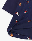 Vestido bi-matéria azul-marinho DAOMA / 22H1BFX1ROB070