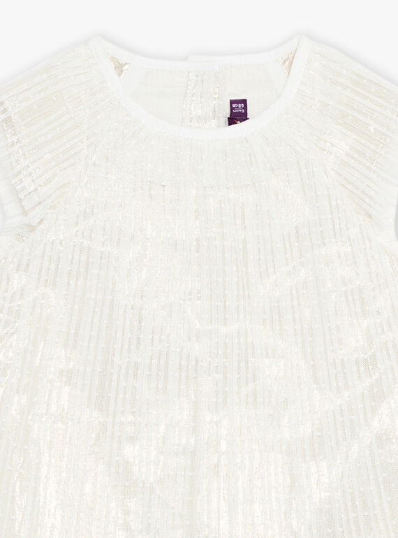 Vestido plissado em tule DAVOLIE / 22H1BF62ROB005