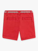 Bermudas em twill vermelho-tijolo bebé menino CATITI / 22E1BGM1BER506