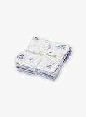 6 toalhetes azuis e brancos recém-nascido menino BOAZ / 21H0AG41ACD219