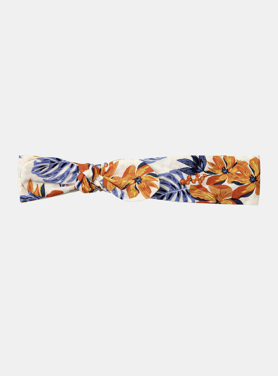 Fita branca com estampado flores e peixes multicores KAZELIE / 24E4BFS1BAN001
