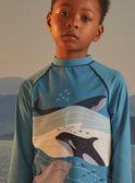 T-shirt de banho anti-UV+50 com padrão tubarão, orca e baleia KLUCHAGE / 24E4PGG2TUV216