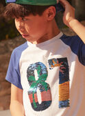 T-shirt branca e azul de manga curta LADUAGE / 24H3PGI4TMC000