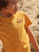 T-shirt amarelo-mostarda com estampado deserto FLITIAGE / 23E3PGP3TMCB106