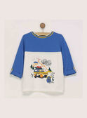 T-shirt mangas compridas branco e azul RATOAGE / 19E3PG61TML001