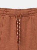 Bermudas de moletão de cor terracota KROCHOAGE / 24E3PGE1BERF519