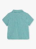 Camisa com estampado vichy verde e branco bebé menino CATARCEL / 22E1BGM1CHMG627