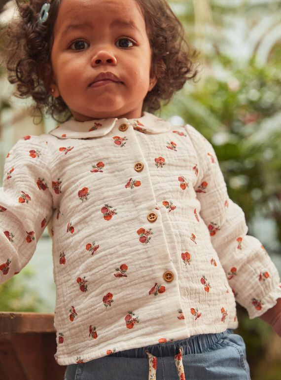 Camisa bauniha em gaze de algodão com estampado de fruta GAAGATHE / 23H1BF71CHE114