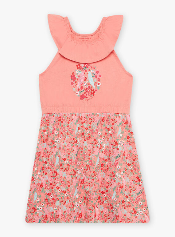 Camisa de noite pêssego com estampado florido decorativo menina CHOUJIETTE / 22E5PF51CHN413