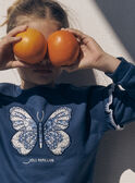 Sweat azul com motivo de borboleta bordado LESWETTE / 24H2PFJ1SWEC233