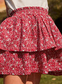 Saia com folhos e estampado florido 22E2PFP1JUP808
