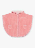 Capa de banho rosa liso com capuz cabeça de coelho DEBARBARA / 22H5BF21CDB303