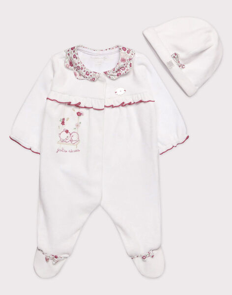 Babygro E Gorro Cru Bebe Menina Os Dias Floridos Naissance Sergentmajor