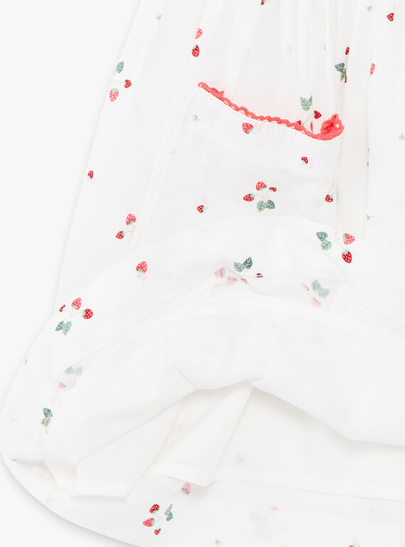 Vestido cru estampado morango ZOLOMETTE / 21E2PFJ1CHS001