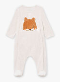 Babygro bege mesclado em veludo LONNIE / 24H0NG11GREA011
