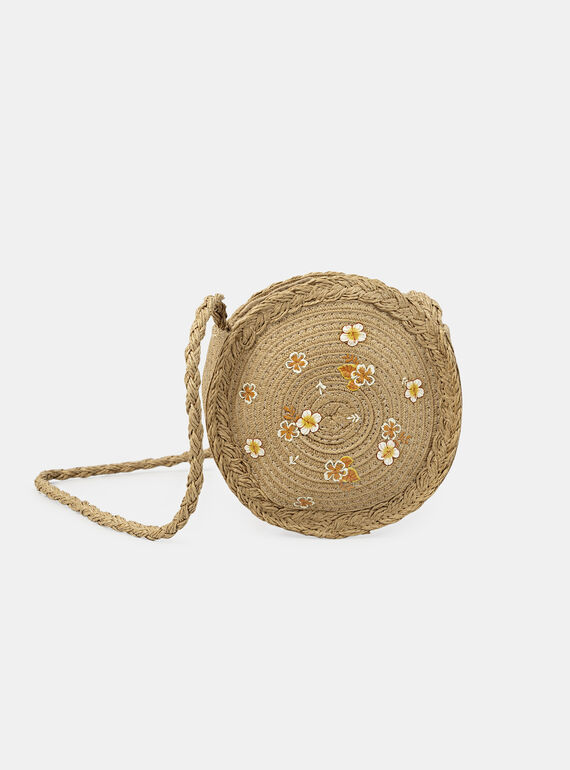Mala a tiracolo em palha com estampado flores multicores KLOSAKETTE / 24E4PFS1BESI812