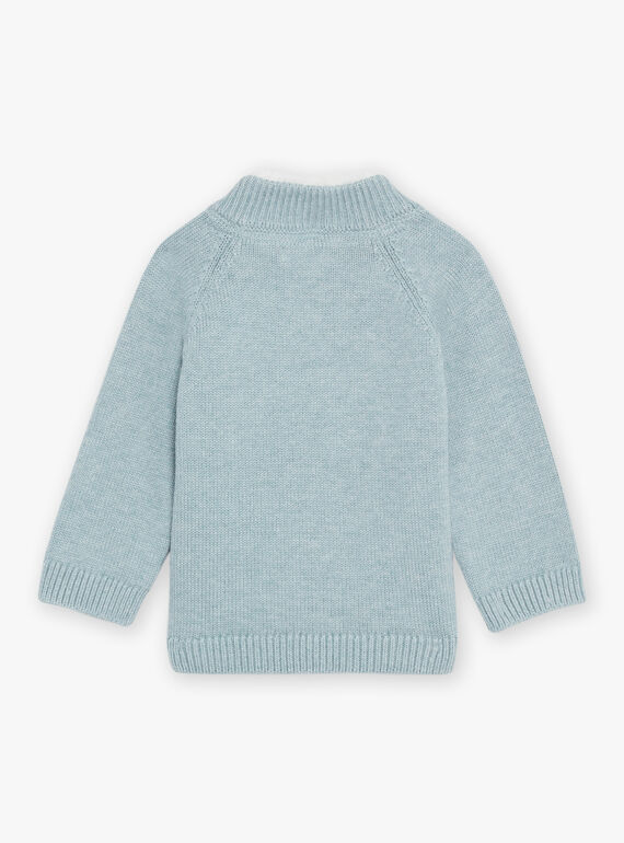 Camisola média em tricô turquesa DAUGO / 22H1BGZ2PUL219