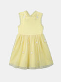 Vestido amarelo bordado KRETULETTE / 24E2PFL6ROBB103